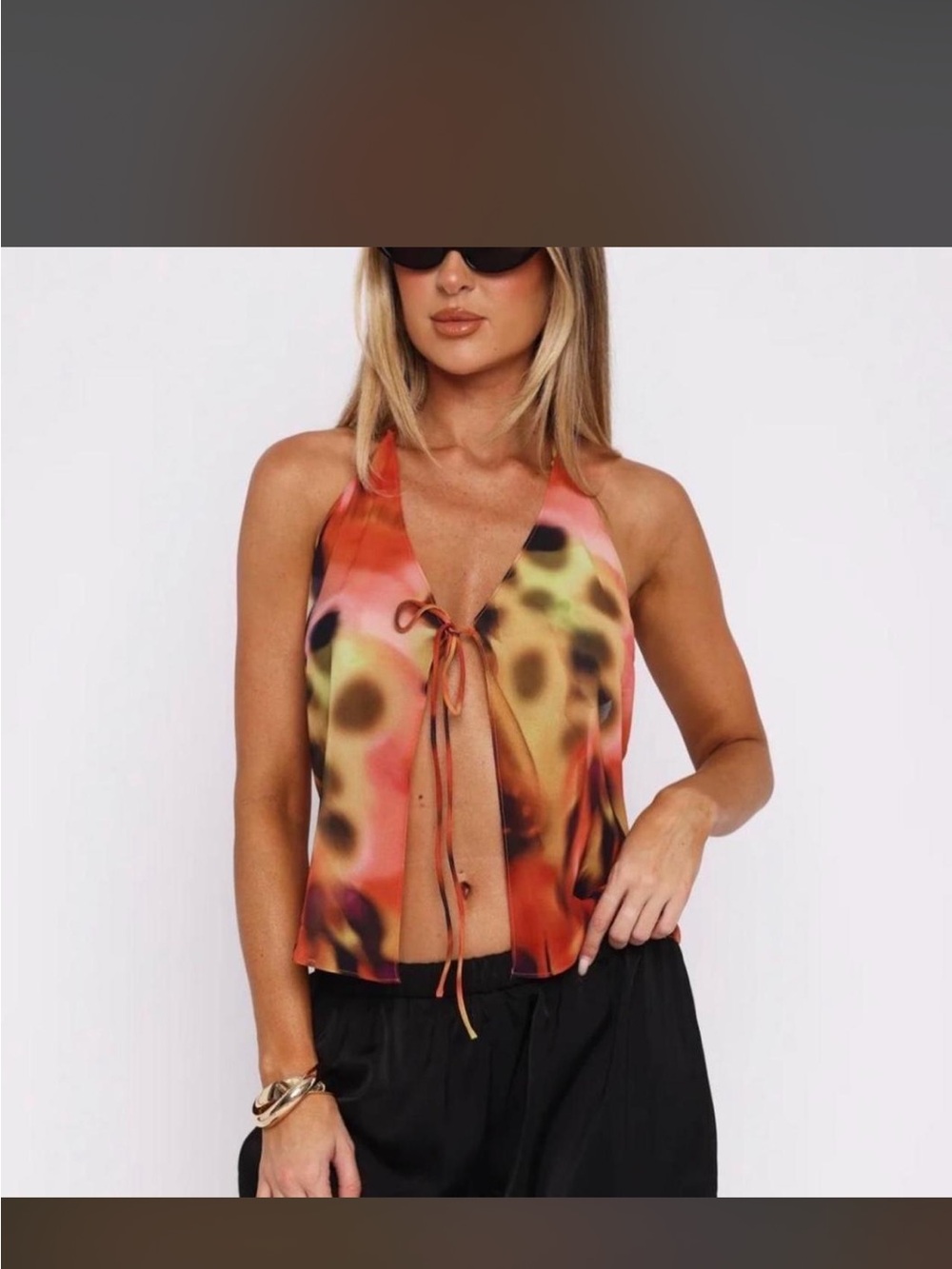 White Fox Boutique Halter Top Small